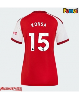 Arsenal Ezri Konsa #15 Tricou Fotbal Replică 2026-27 Femei Acasa Arsenal Ezri Konsa #15 Tricou Fotbal Replică 2026-27 Femei Acasa